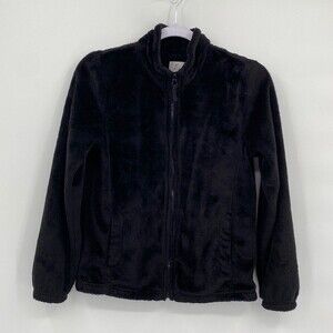 1989 Place Girls Collared Long Sleeve Full Zip Fleece Jacket Black Size XL 14